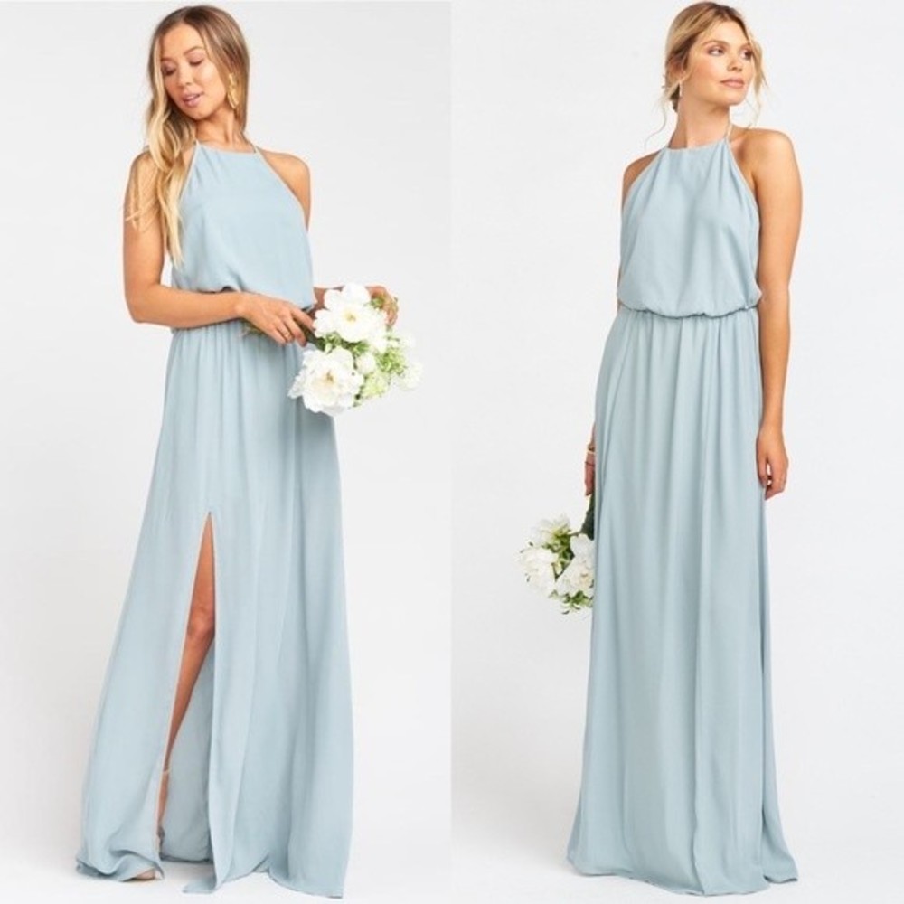 Show Me Your MuMu Heather Halter Dress, Silver Sage Crisp, Medium